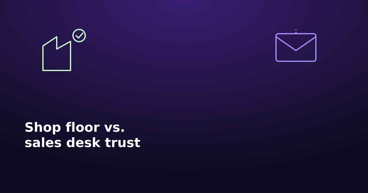 Cover image for the article: Your shop floor already trusts AI agents. Why doesn't your sales desk?